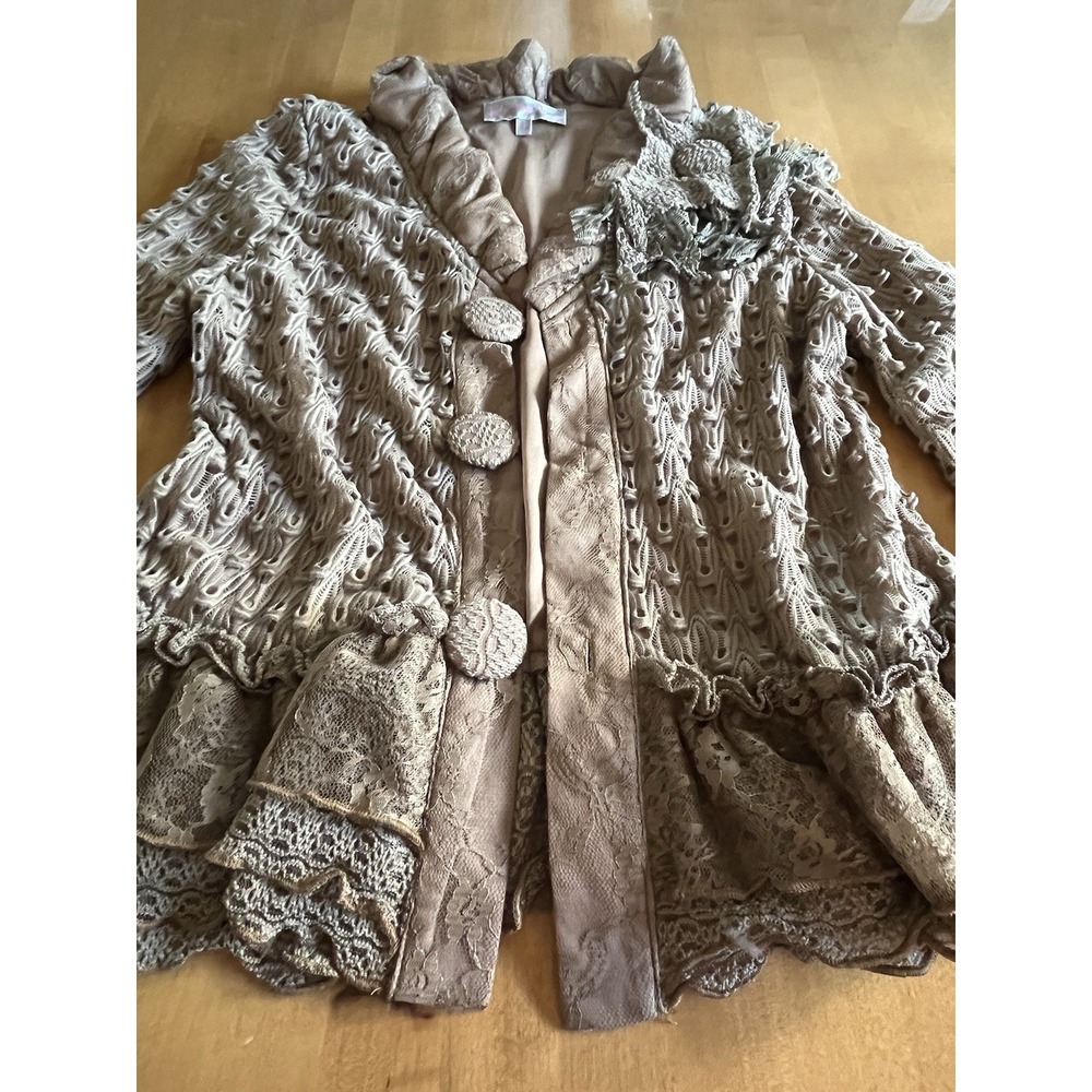Pretty Angel Cardigan Size S Small Neutral Tones Lace Girly Boho Magical Women's - Picture 4 of 9